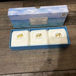 Michel Design Works Beach Scented Soaps gift set - 3 white colors bars of soap